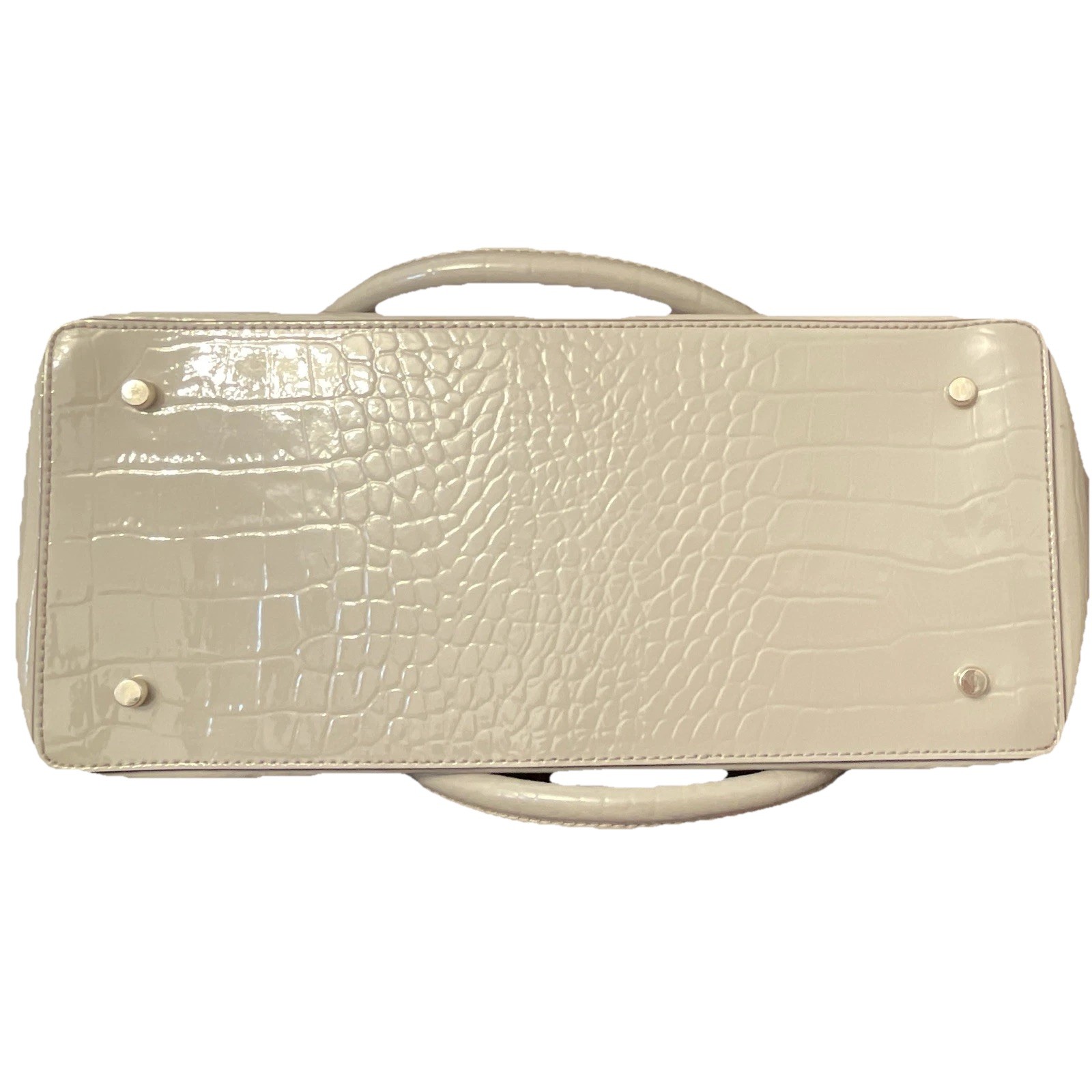 kate spade new york Gray Croc-Embossed Leather Bag