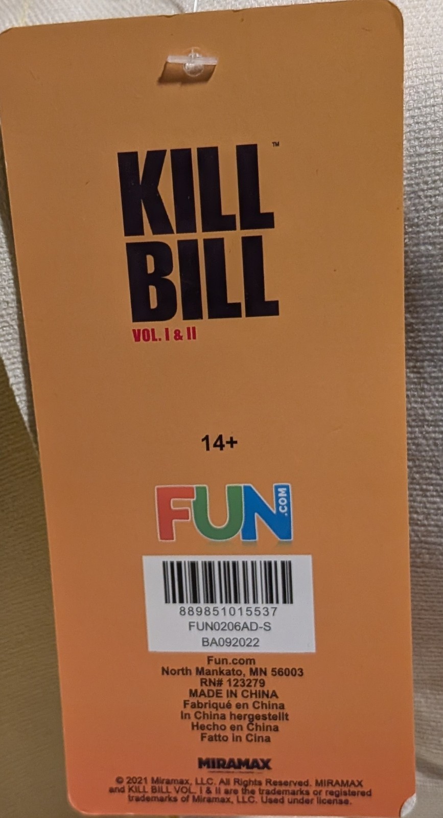 Kill Bill Vol I &II Uma Costume Jacket Faux Leather Yellow Cosplay Size S – NWT