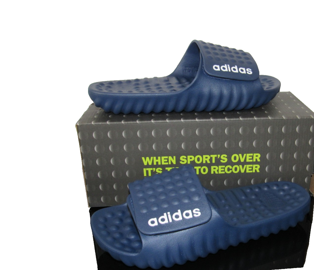 adidas Adissage 360rec Slides Sandals Men’s 9 US Navy Foam Comfy