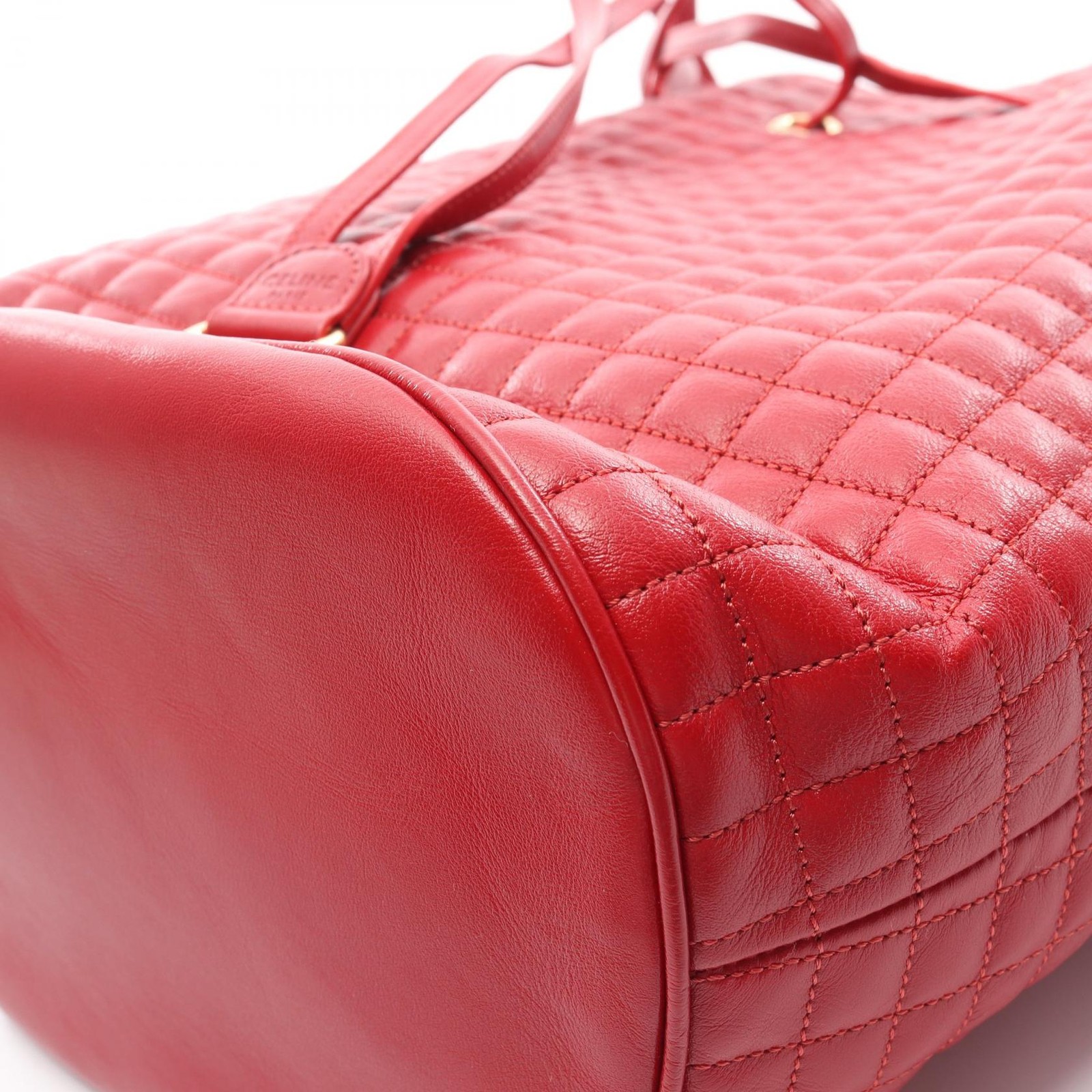 CELINE C Charm Small 188373BFI Backpack Leather Red Women’s Bag #MMB4373