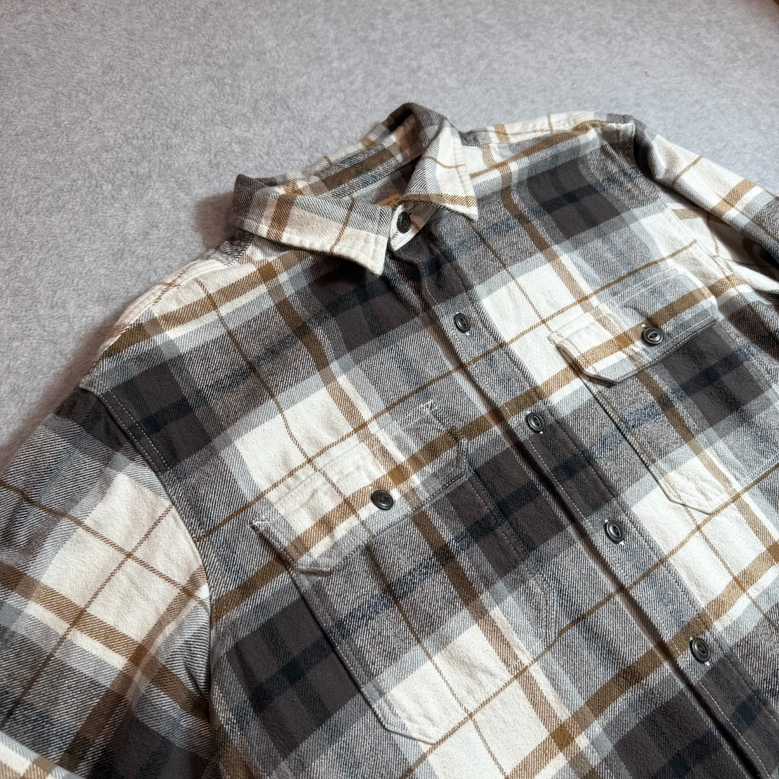 Red Head Heavyweight Flannel Shirt Men’s XLT Brown Black Plaid Cotton Workwear