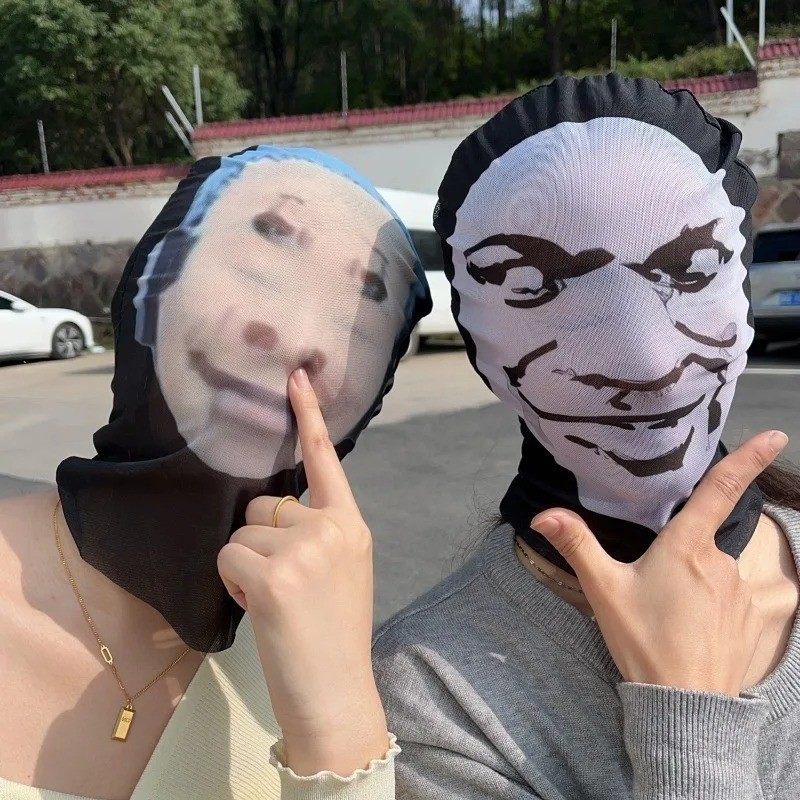 3D Celebrity Face Mask Funny Full Head Balaclava Cosplay Halloween Party Props