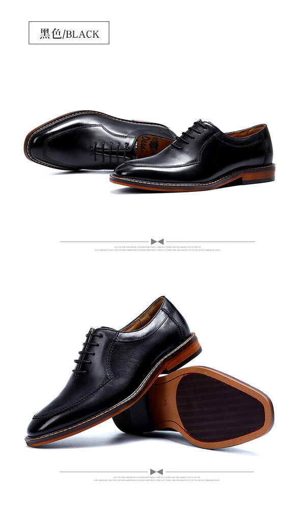 Men’s Real Leather Shoes Handmade Business Formal New Oxford Casual Dress Shoes