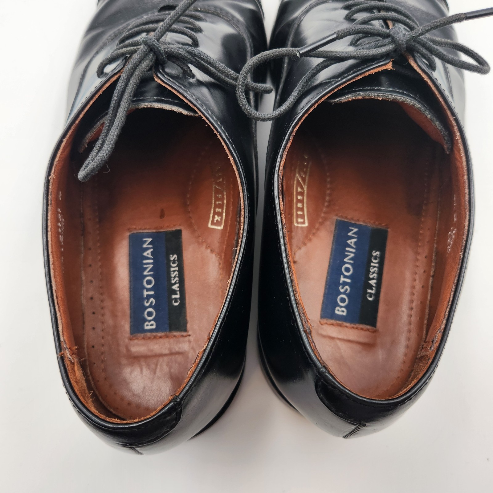 Bostonian Classics Oxfords Mens US 8.5M Black Leather Cap Toe Formal Dress Shoes