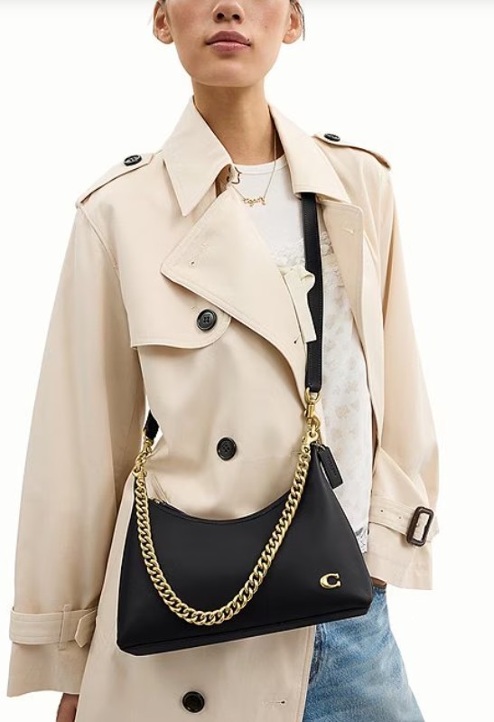 NWT COACH Juliet Shoulder Bag Crossbody Leather CW640 Gold-toned / Black