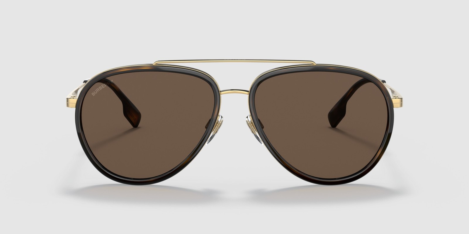 BURBERRY Oliver BE3125 101773 Gold Dark Brown 59 mm Men’s Sunglasses