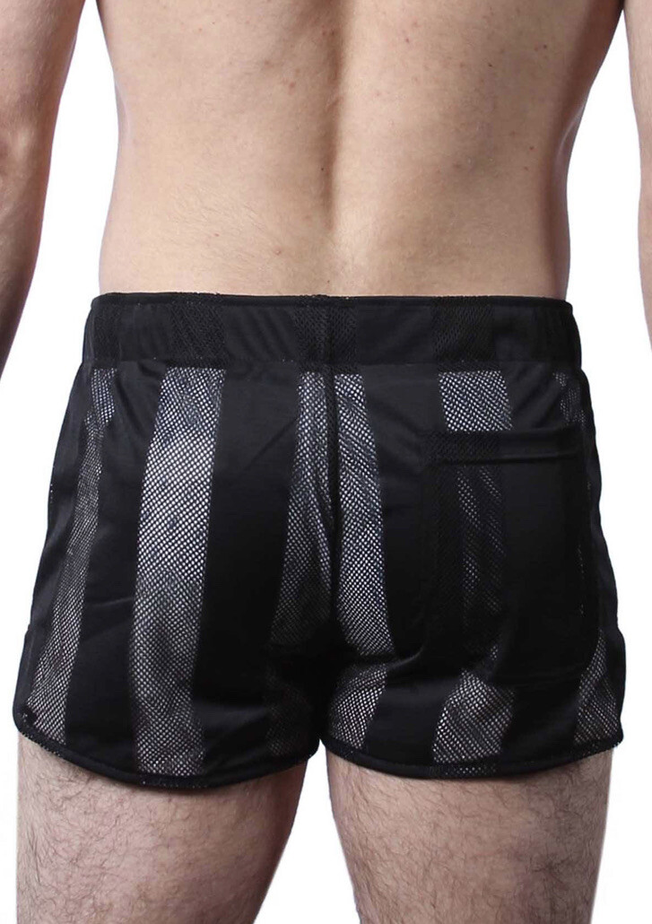 CELLBLOCK 13 White & Black Midfield Mesh Reversible Short Cell Block 13 Large