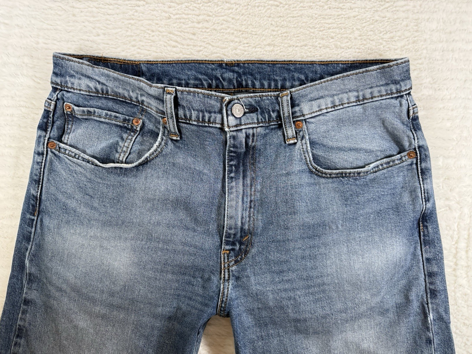 Levi’s Men’s 502 Jeans 36×34 Taper Fit Stretch Blue Denim Class Comfort Modern