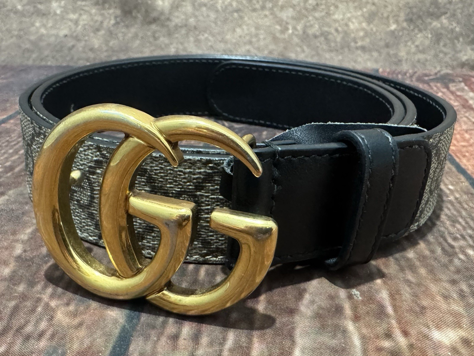 GUCCI Women’s GG Supreme Monogram Marmont Belt – PLEASE READ (Extra Belt Holes)