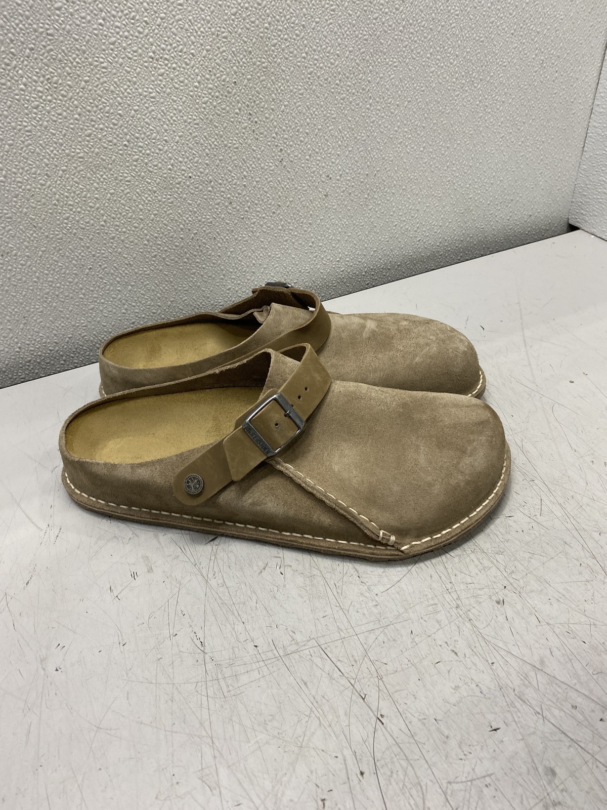 Birkenstock Lutry Premium Suede Gray Taupe Men’s Size 12