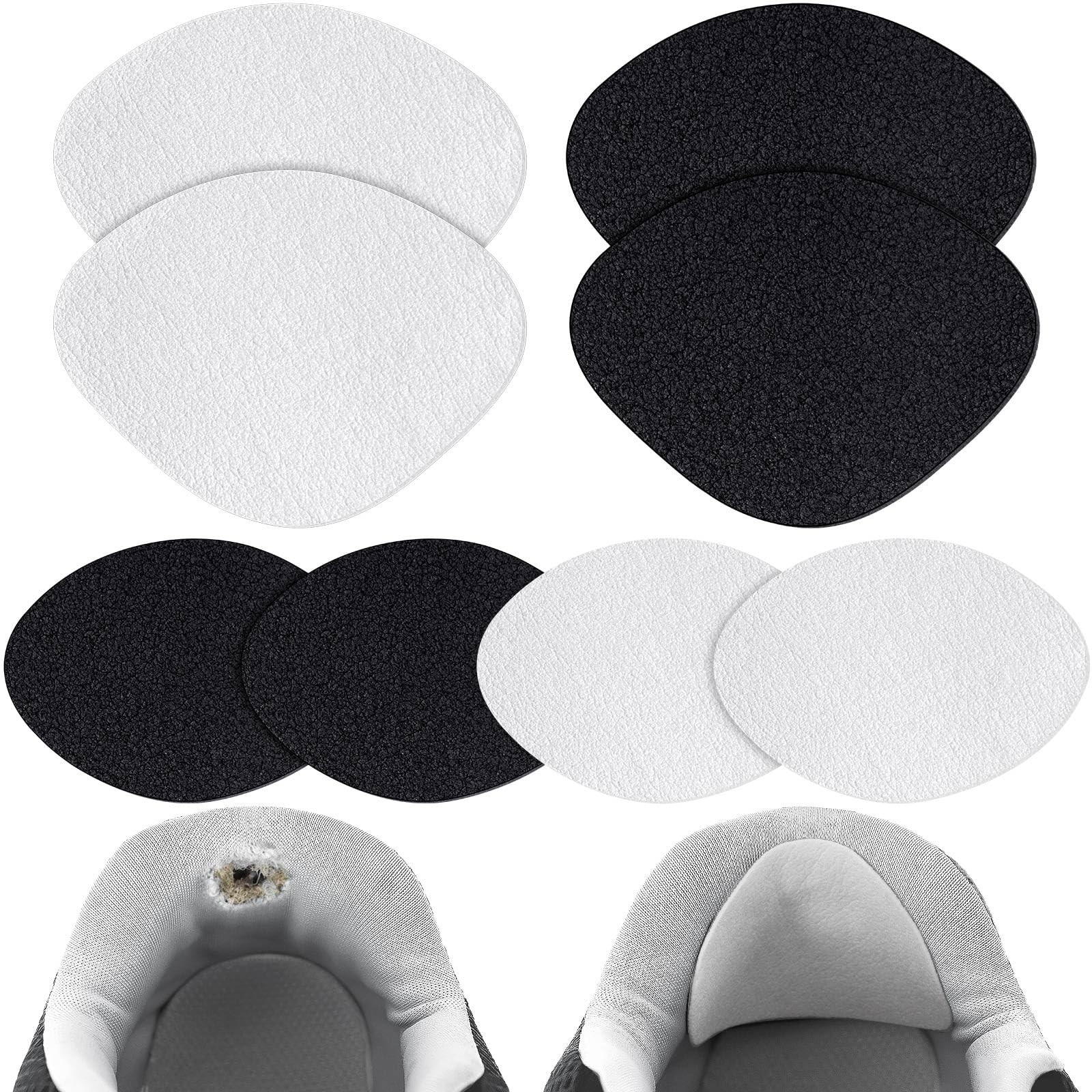 Shoe Heel Repair Patch, 4 3.5 in × 2.8 in, × 2.4 Black & White