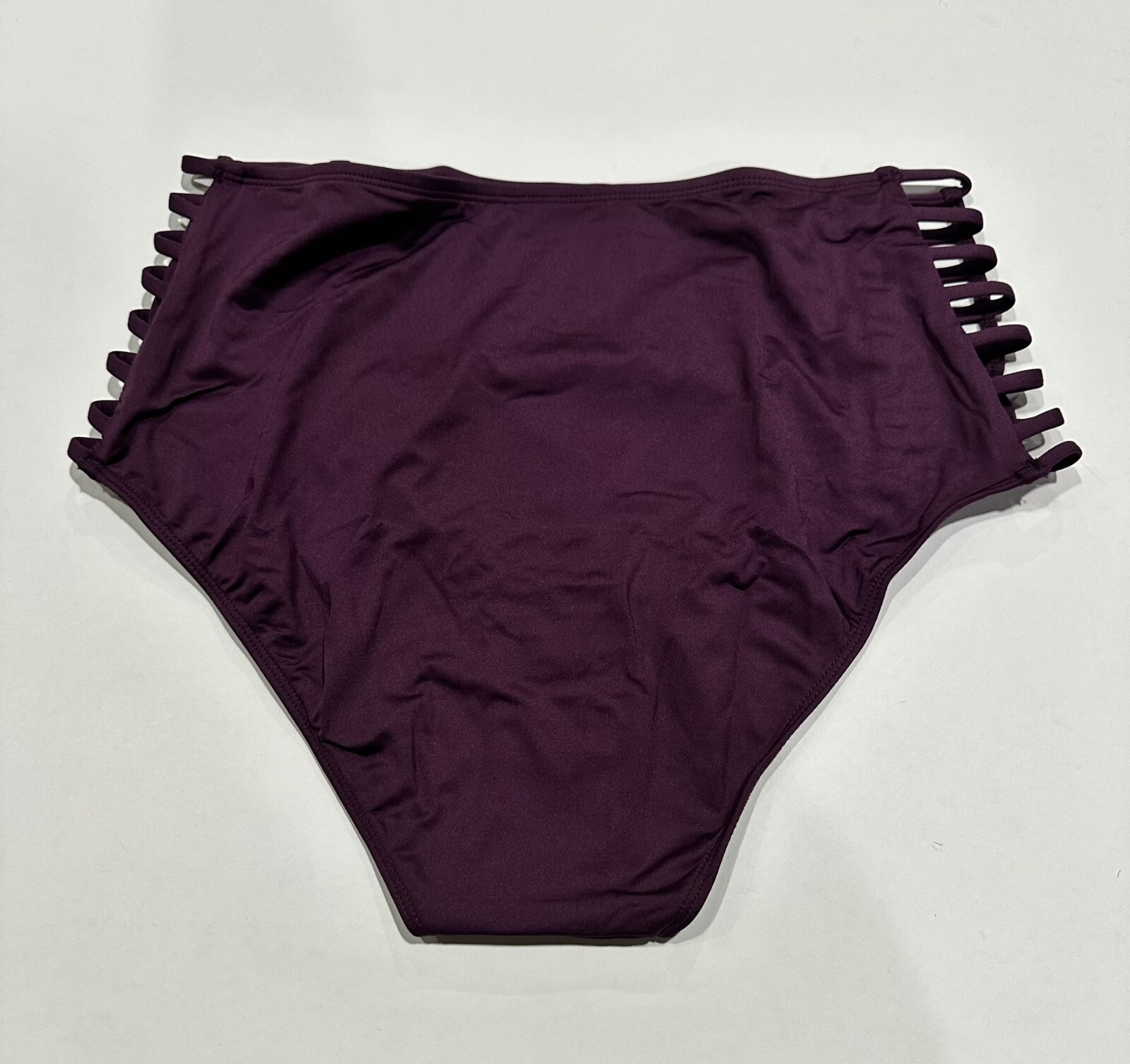 Mossimo Strappy High Waist Bikini Bottom Merlot Size XL