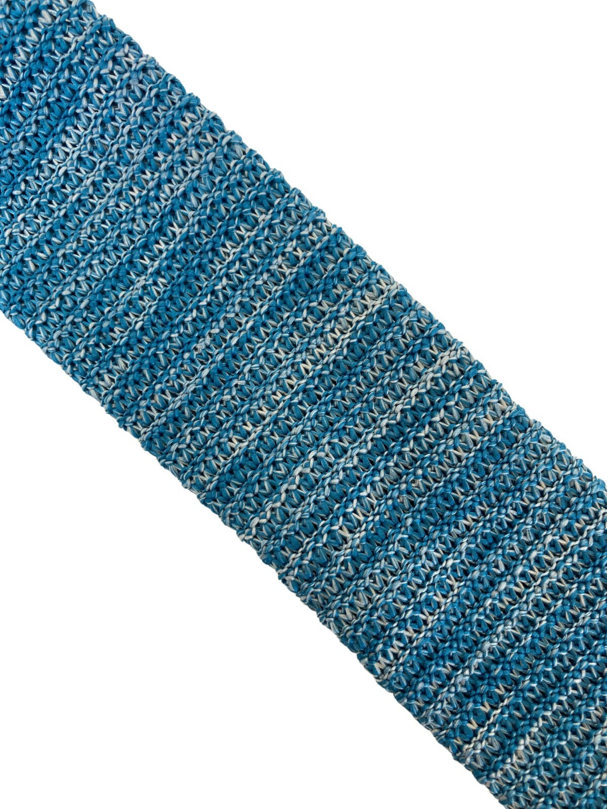 Frederick Thomas Designer turquoise and white speckled mens knit-ted tie
