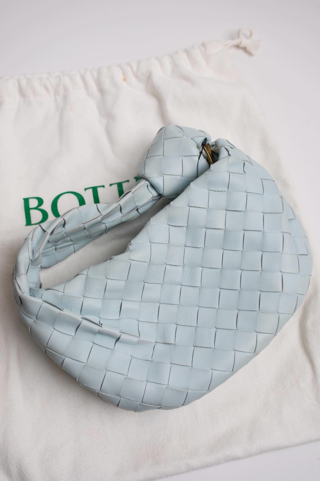 Bottega Veneta Mini Jodie Bag in Glacier/ Gold – Perfect used condition