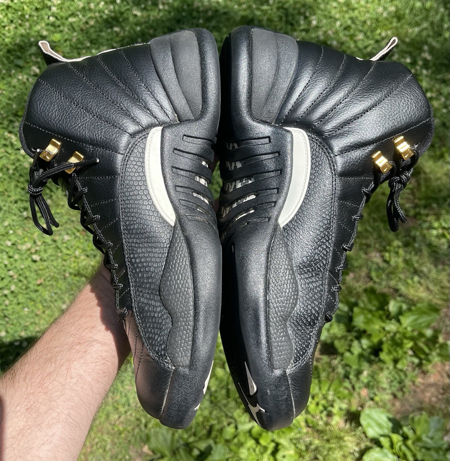 Size 10 – Air Jordan 12 Retro The Master Playoff Taxi Alternate Black White Gold