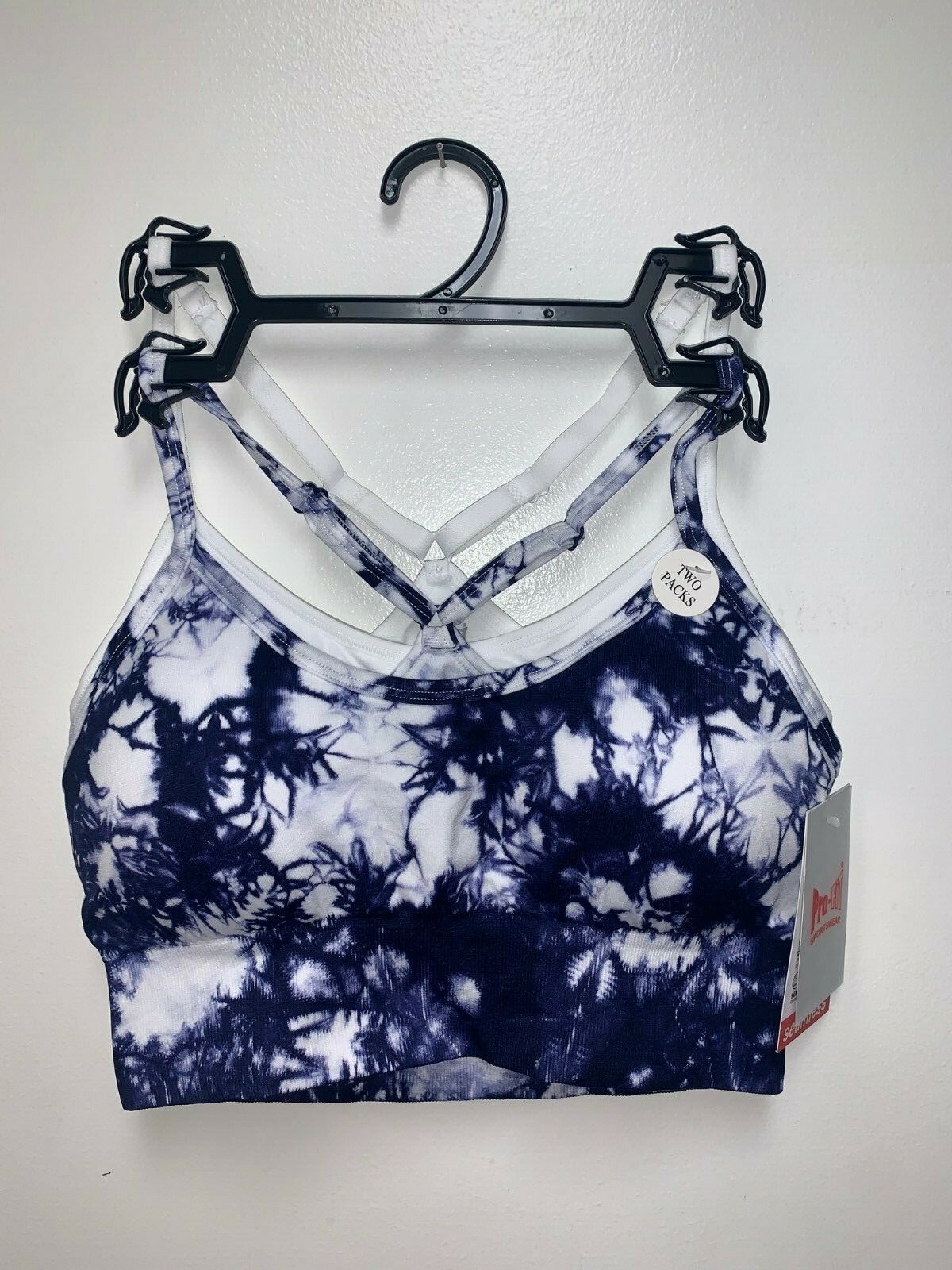 Padded 2 Pack Medium Impact Seamless Sports Bra Active Wear-Work Out Gym & yoga-