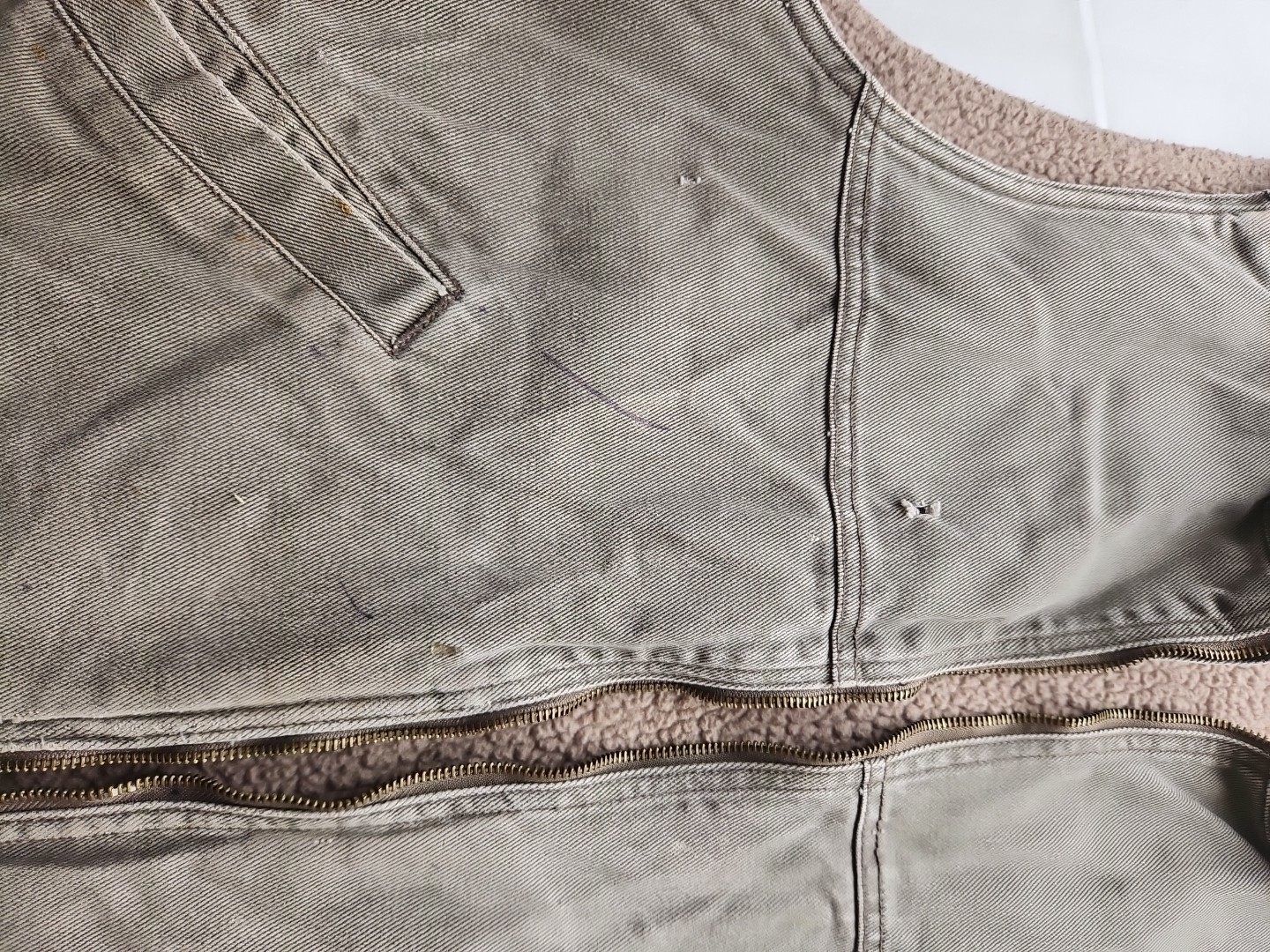 Wolverine Upland Vest Men’s Large Gray Sharpa Lined Chore Western Work Denim