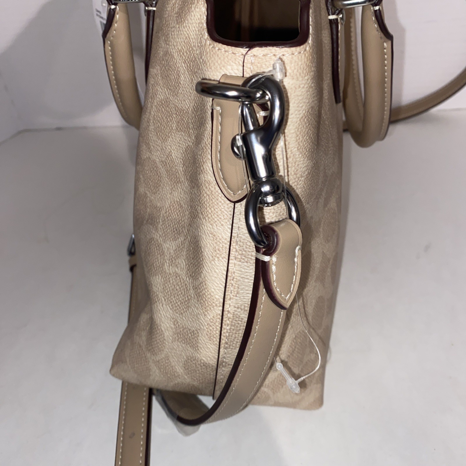 Coach Georgia Satchel Bag In Signature Canvas CW422 Gold/Tan/Brown