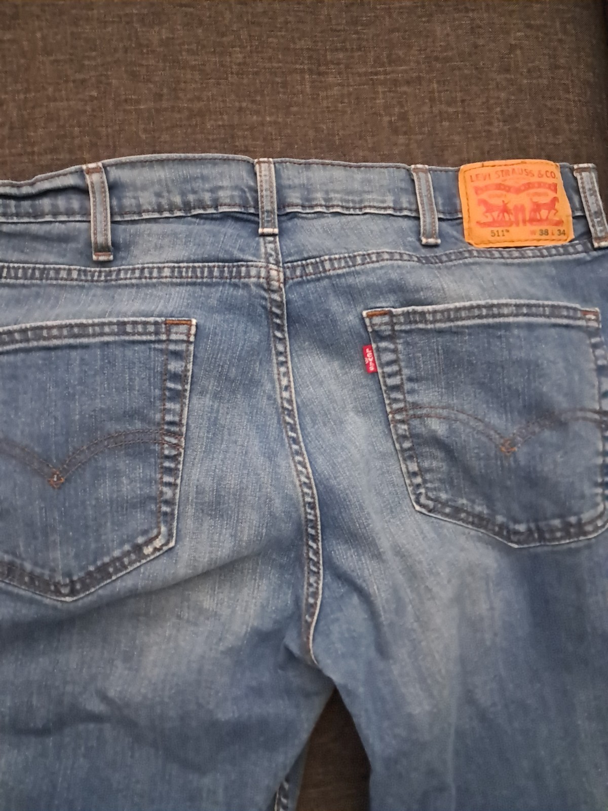 Levi’s 511 Mens Jeans 38×34 Light Blue Denim Straight Leg Work