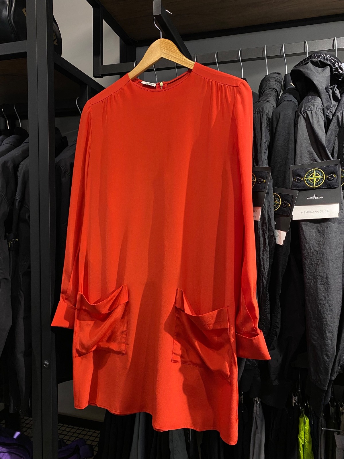 Rare vintage Miu Miu Red Silk Dress Size 40
