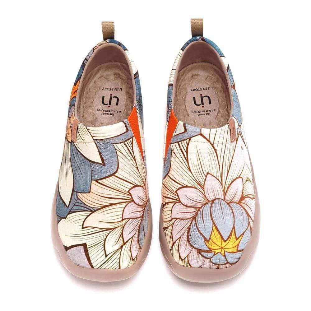 Women Size 5-12 UIN Slip On Shoes Canvas Comfortable Loafers “Nelumbo”
