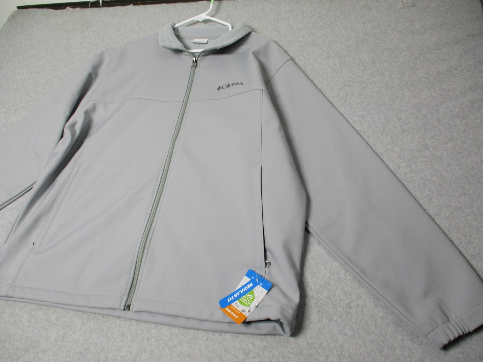 Columbia Bowen Lake II Softshell Jacket Water Repellent Mens Medium Gray