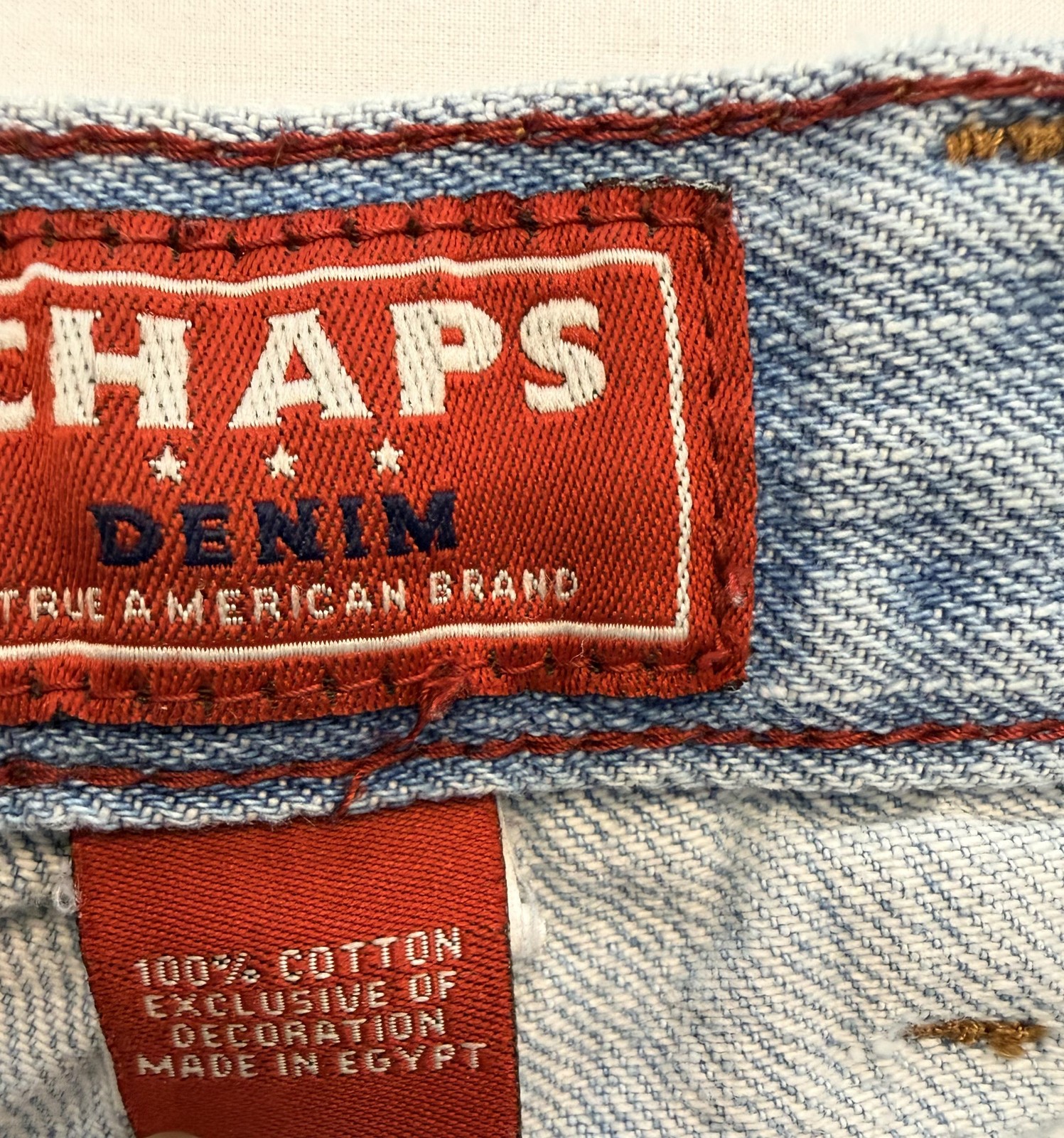 Chaps 985 Jeans Mens 42×30 Light Wash Blue Relaxed Straight Leg Denim Pants
