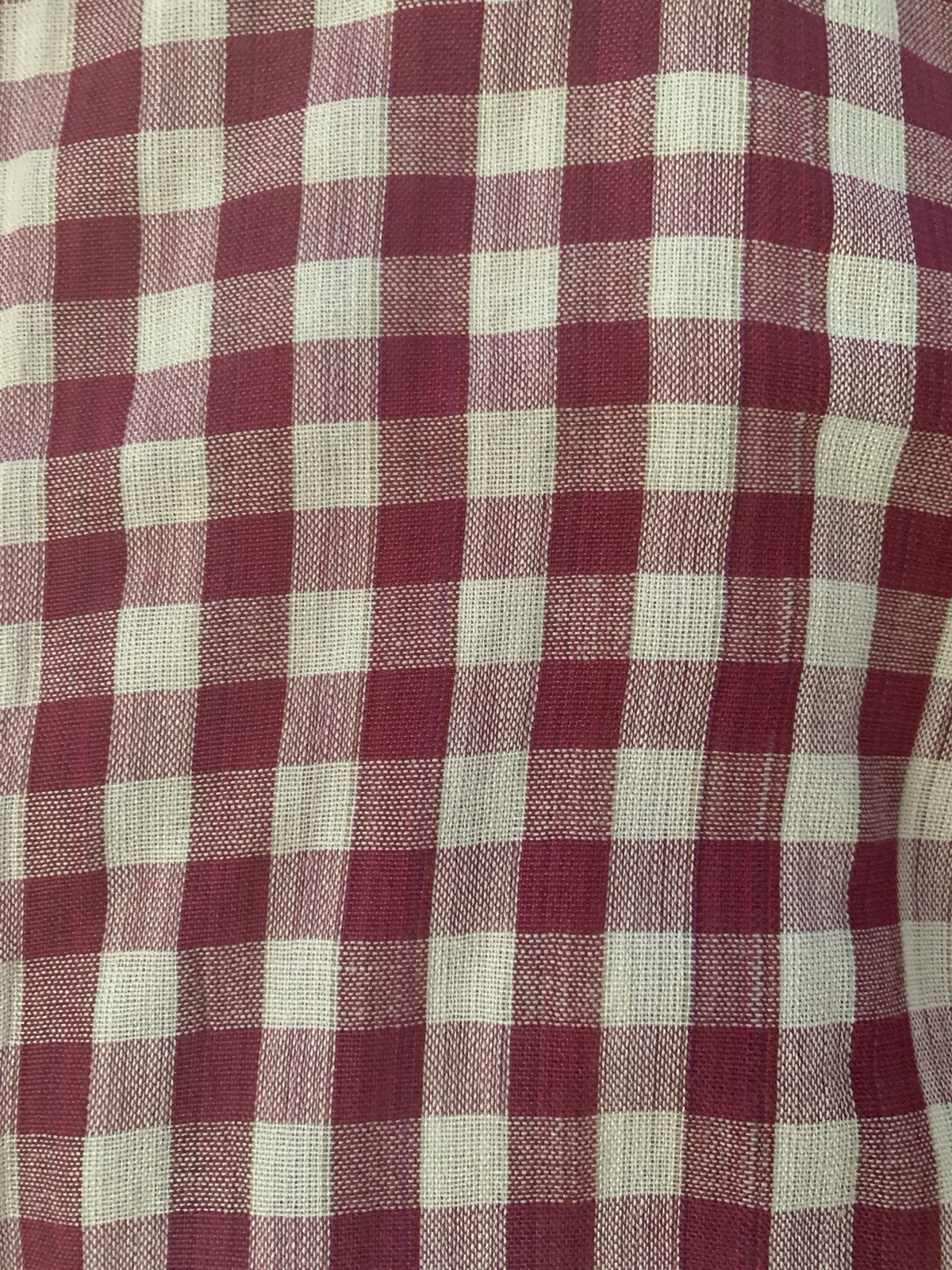 Krama 100% Cotton Handmade Khmer Maroon/White Scarf 64 x 24 Inches