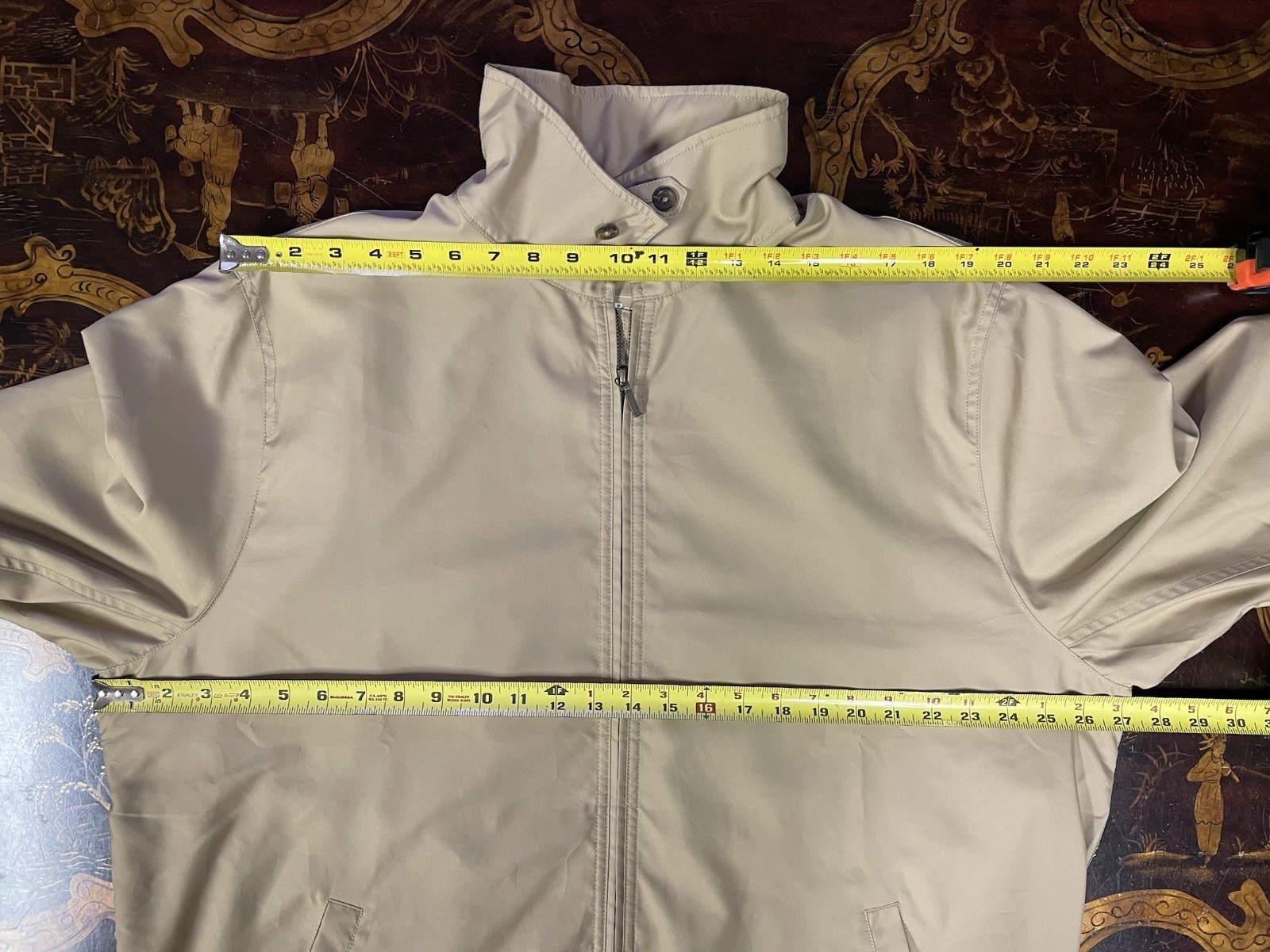 LL Bean Men Tan H2Off Full Zip Warm Up Jacket Plaid Flannel Lined Preppy XL Tall