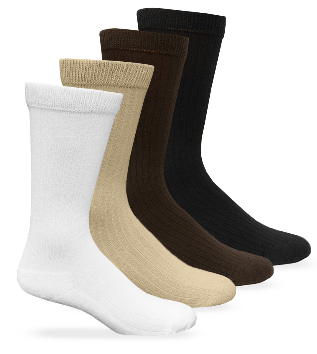 Carolina Ultimate Mens Seamless Non-Binding Cushion Ribbed Dress Crew Socks 4 Pr