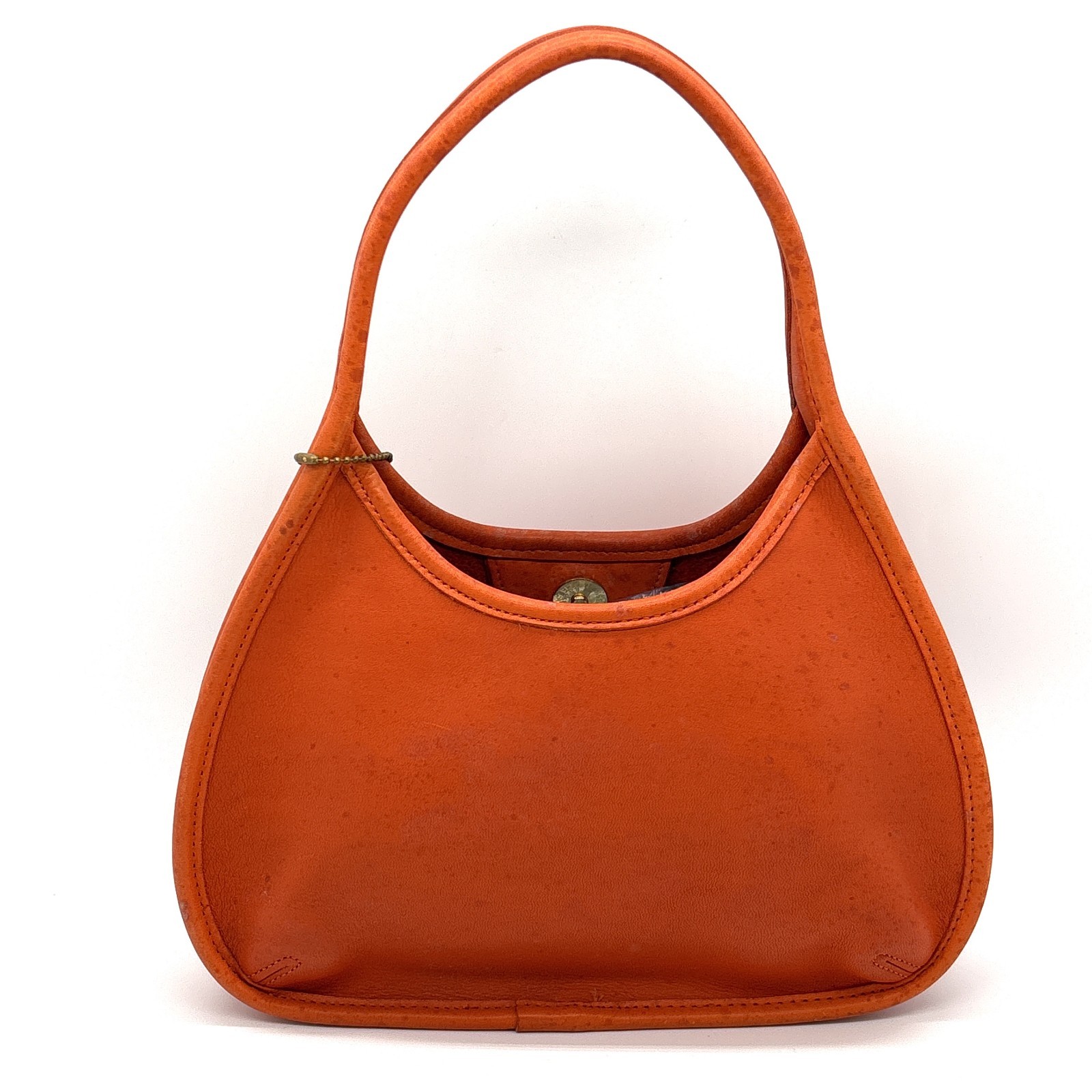 Coach Vintage 9027 Ergo Leather Hobo Bag Orange Made in USA From Japan