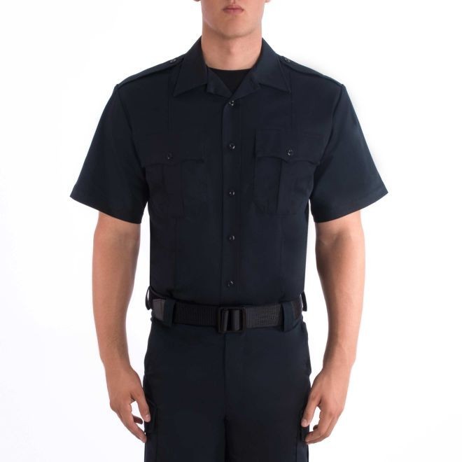 BLAUER 8713X MENS SHORT SLEEVE SHIRT, Cotton, DARK NAVY