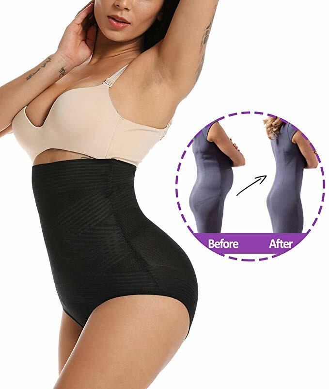 Shaperin Slimming High Waist Body Shaper Tummy Tuck instantly Control Panty US