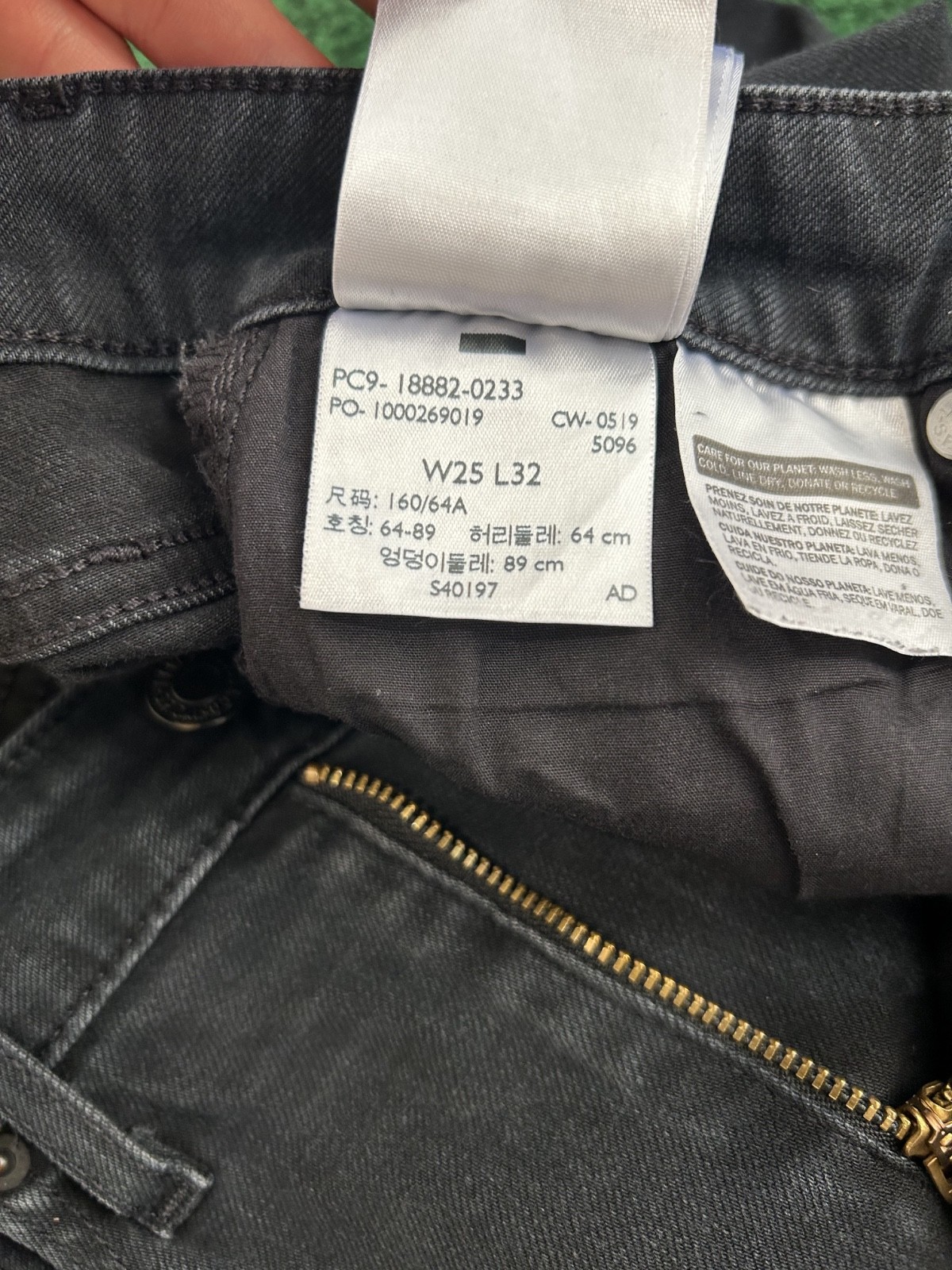 Levi’s Womens Jeans Skinny Fit Dark Grey Mid Waist Denim