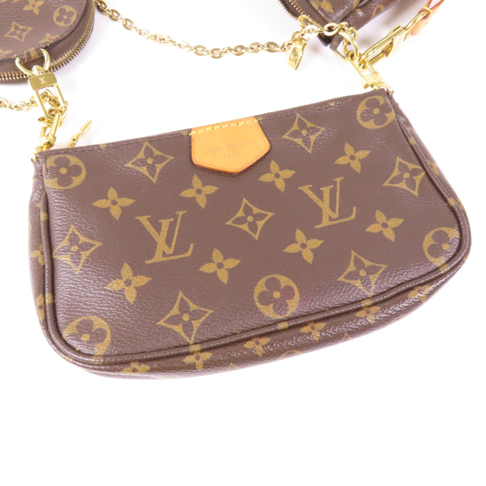 LOUIS VUITTON LV GHW Multi Pochette Accessoires 2 Way Bag M44840 Monogram Brown