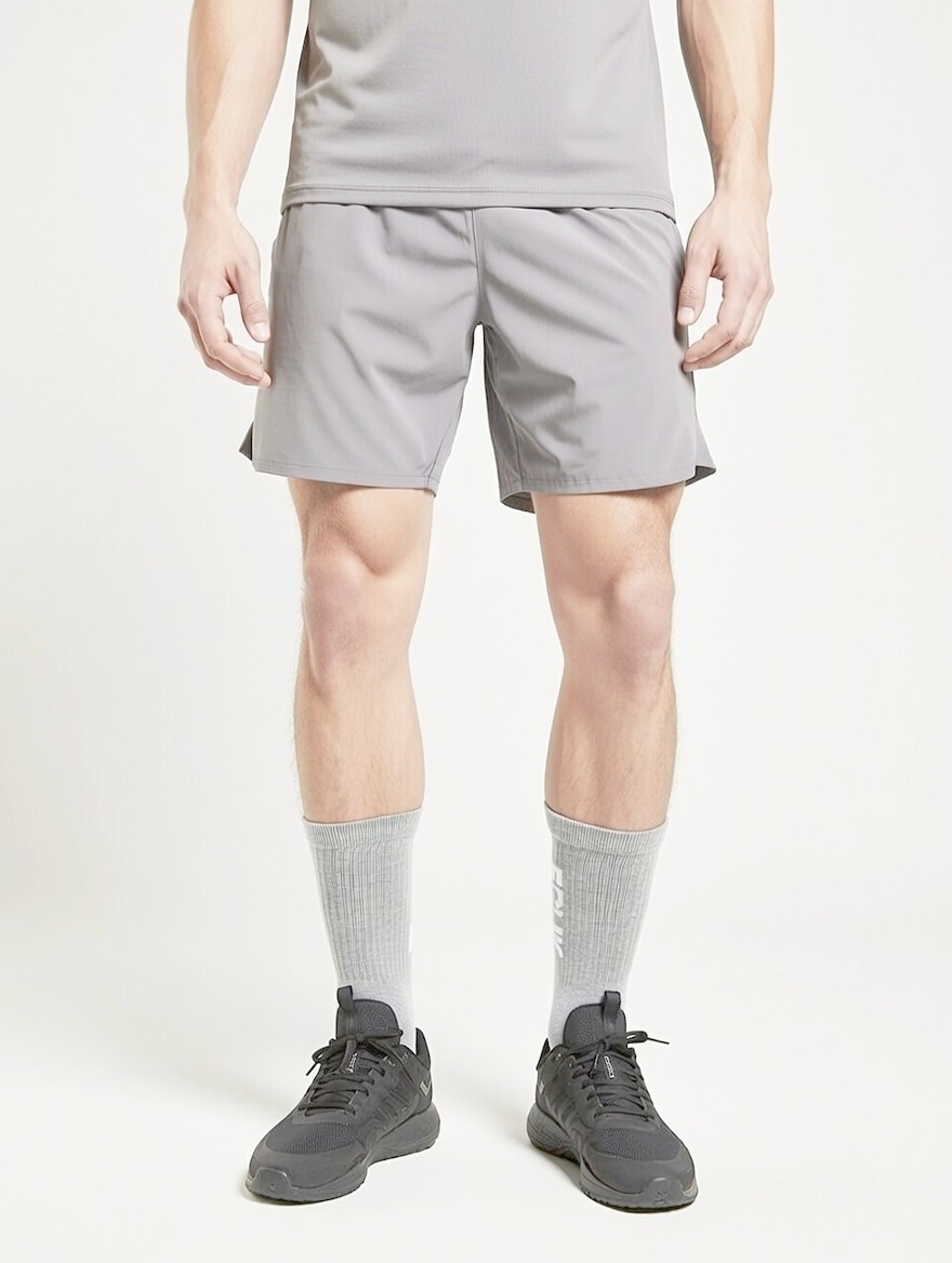FCUK | Mens Grey Melange Cushioned Crew Gym Sports Socks | Size UK 7-11 EU 40-46