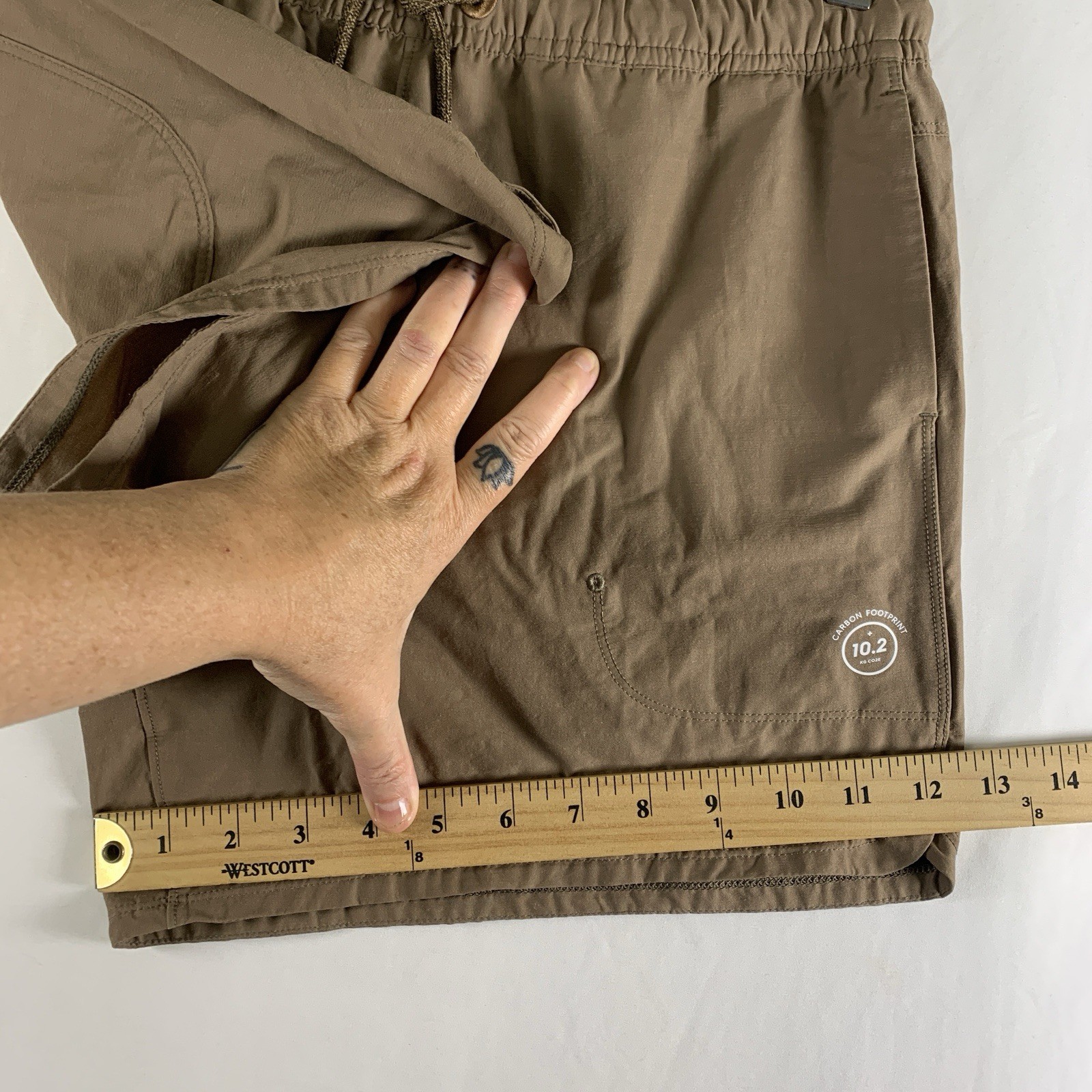 Allbirds Womens Carbon Footprint 10.2 Run Shorts XS Brown Wool Nylon Blend Light