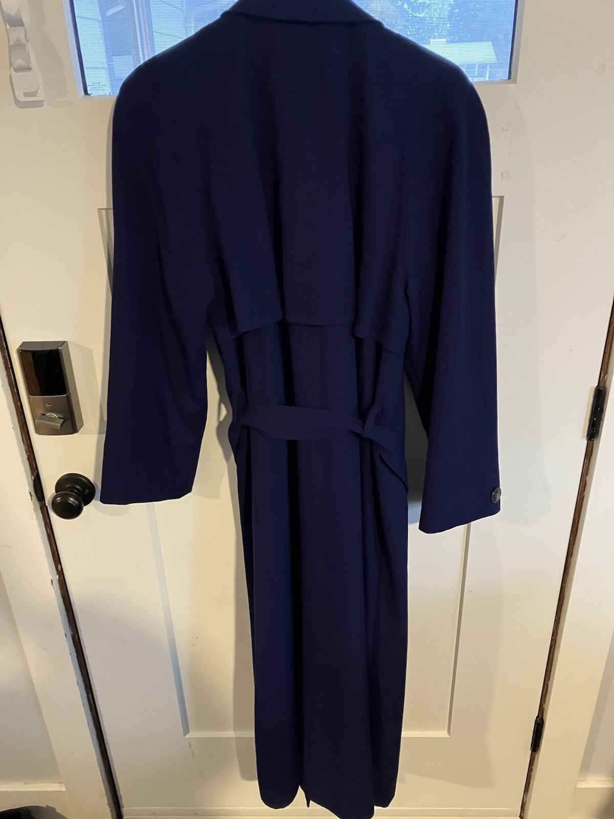 Marina By Newport Harbor Double Breasted Trench Coat Full Length 100% Wool