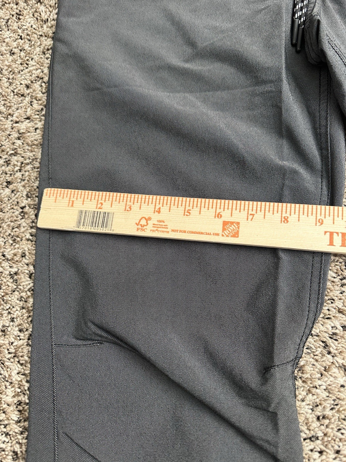 Hurley Men’s Pacer Stretch Twill Elastic Cuffs Jogger Charcoal Gray R1028