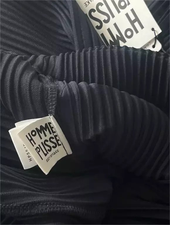 Japan Homme Plisse ISSEY MIYAKE Straight Leg Black Casual Pants JF150
