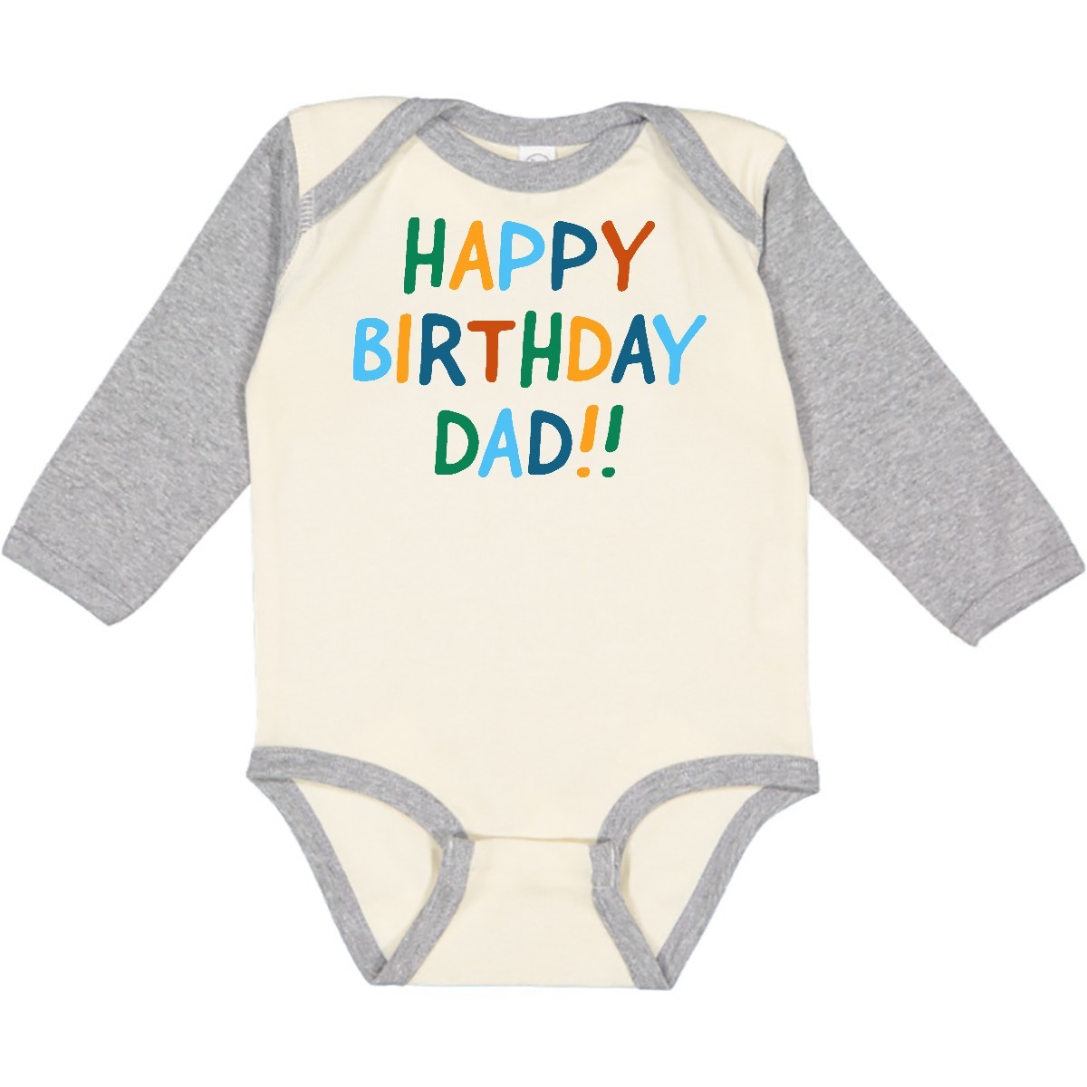 Inktastic Happy Birthday Dad!! Long Sleeve Creeper Birthdays Gift For Dads Daddy