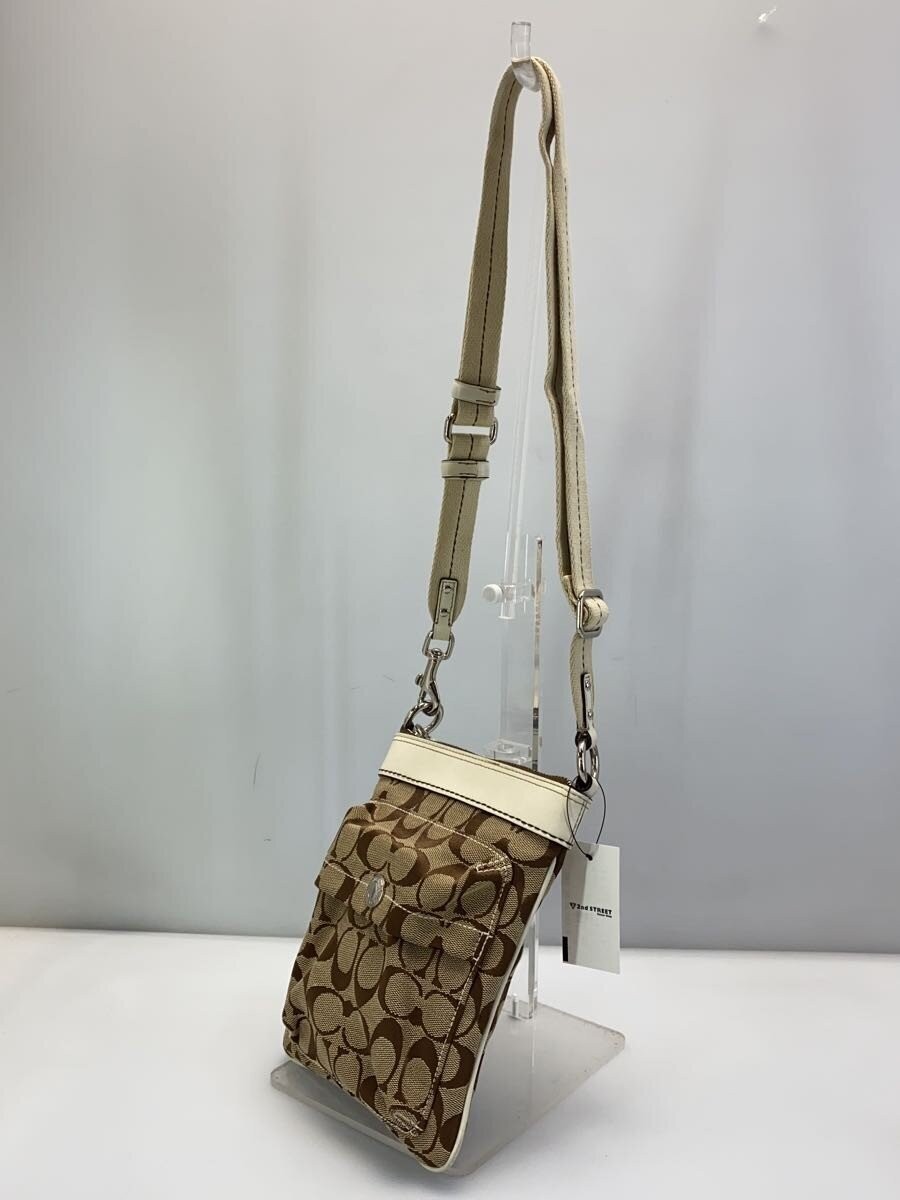 COACH Shoulder Bag Camden Canvas BEG