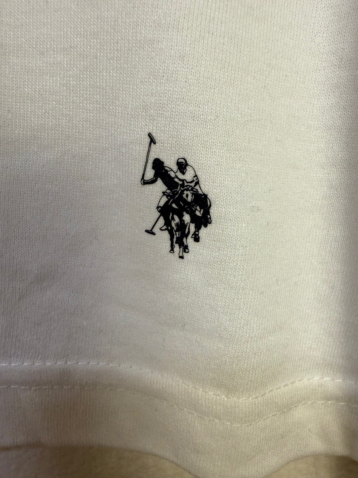 U.S. Polo Assn. White Classic Crew Neck T-Shirt with Polo Player Logo