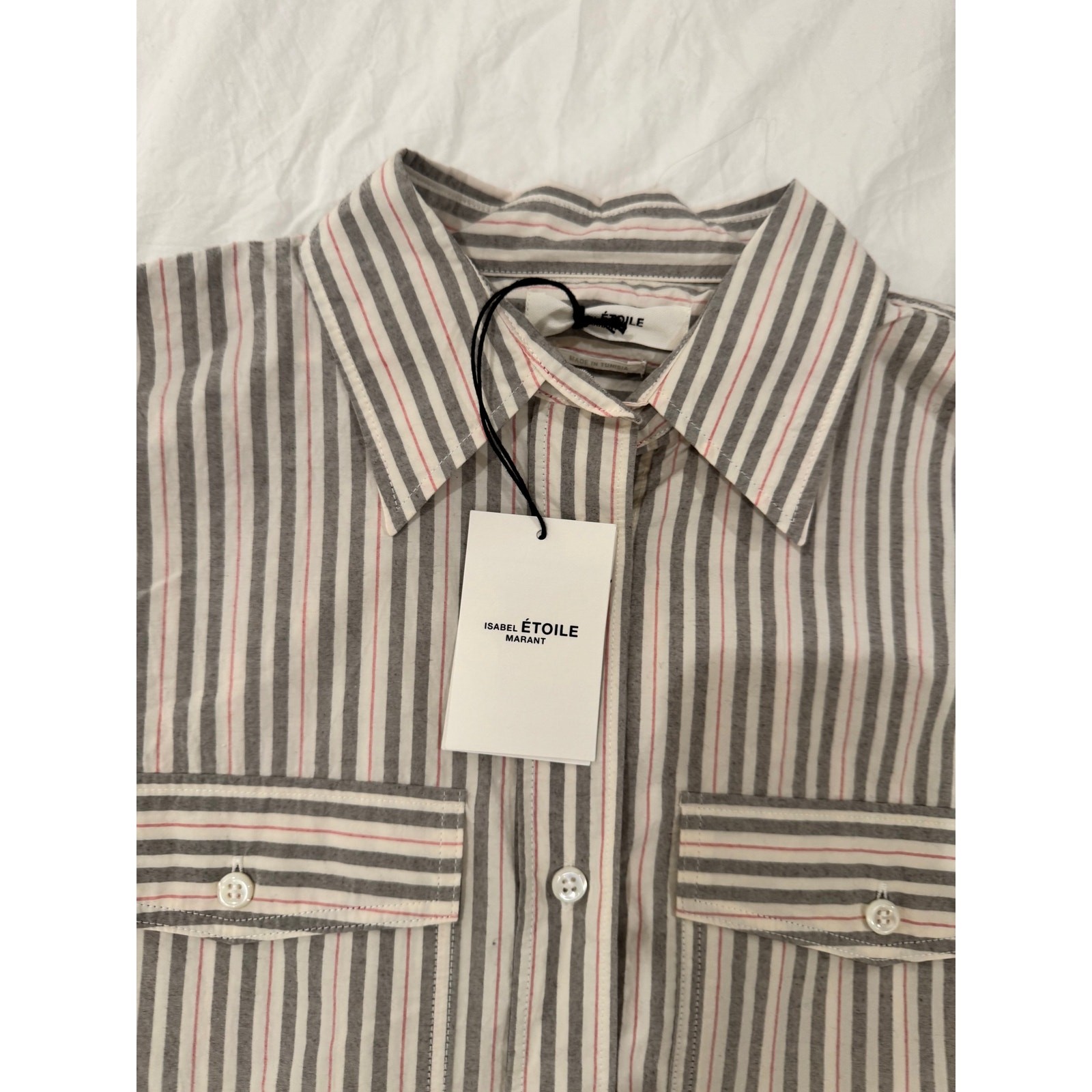 Isabel Marant Ajady Striped Button Down Shirt Women’s FR 36 Cotton French NWT