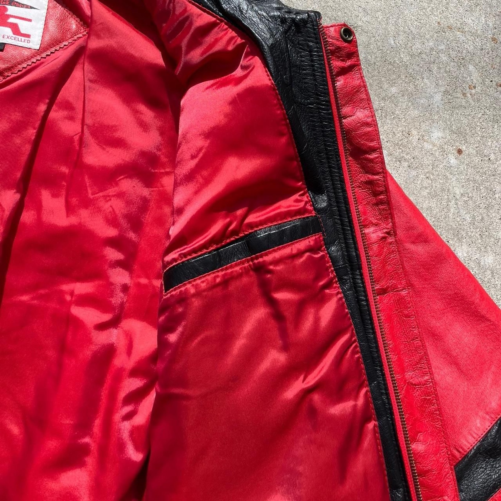 vintage mint college phase leather huskers Men’s Red Jacket
