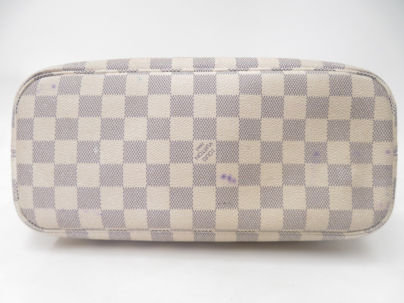 Authentic Louis Vuitton Damier Azur Neverfull PM Tote Bag Handbag F#53074