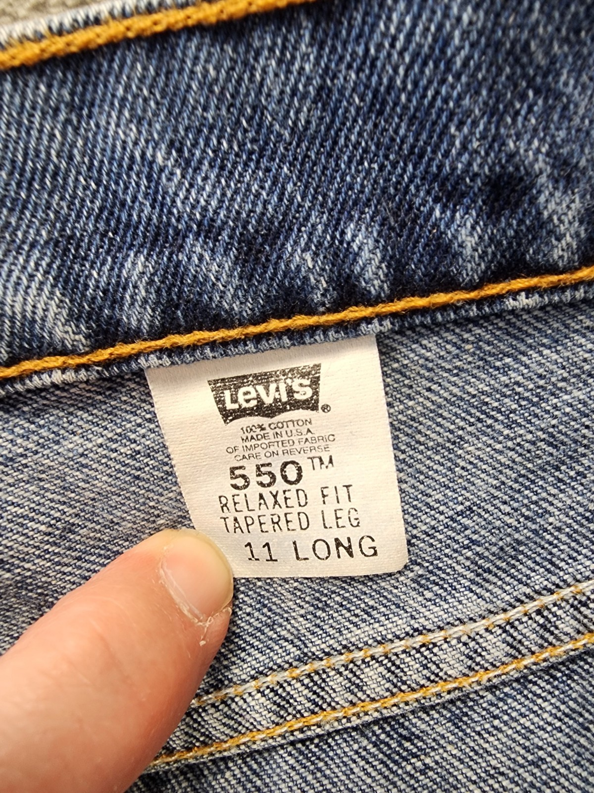 Vtg. 90s Levis Jeans Junior 11 Long 30Wx29L Measured Relaxed High Rise Mom US
