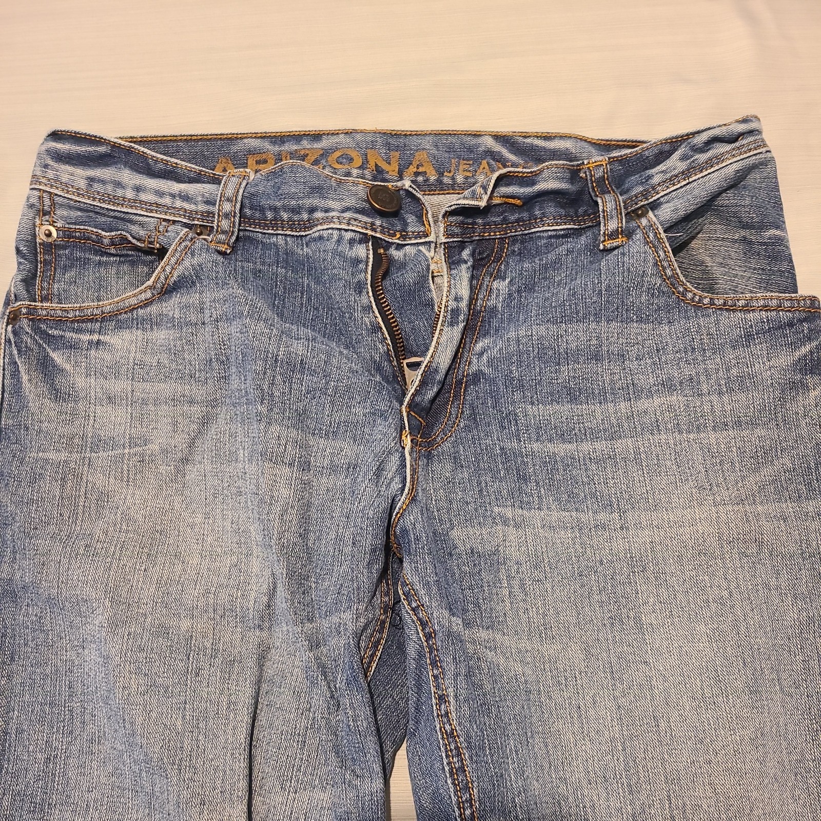Arizona Mens Loose Straight Jeans Size 32×30