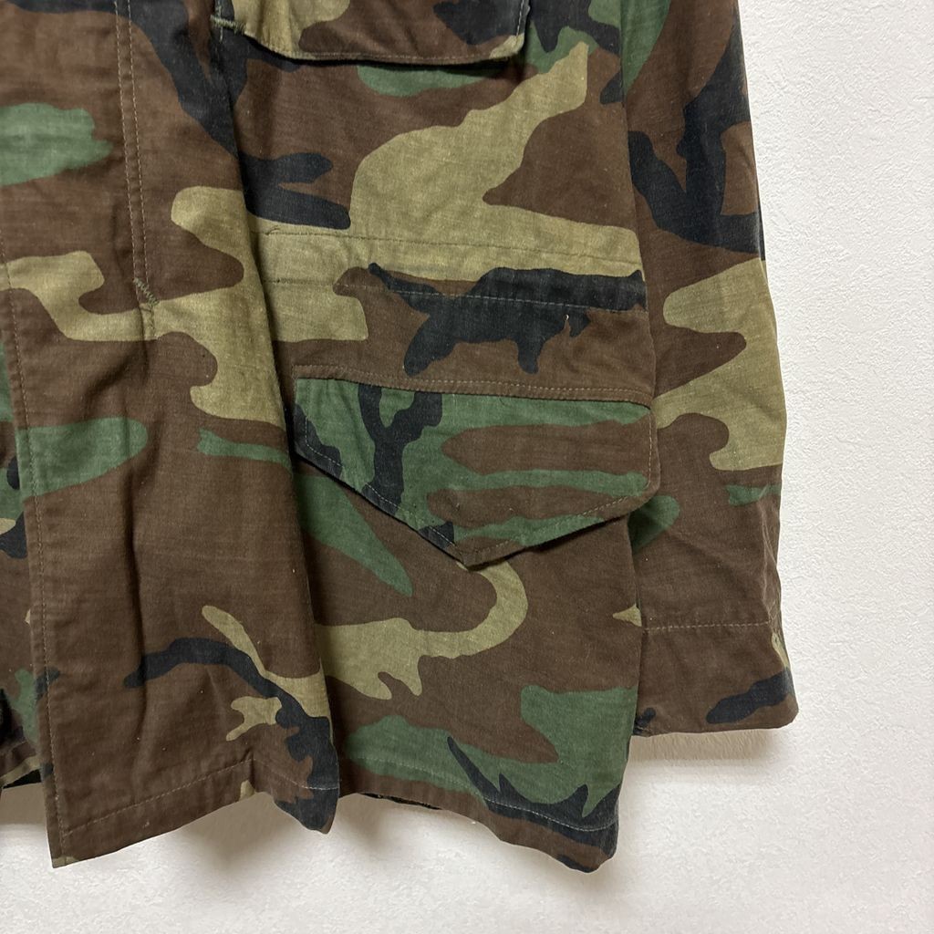 【US ARMY】 84年納入 米軍 実物 M-65 ウッドランドカモ フィールドジャケット S-3668