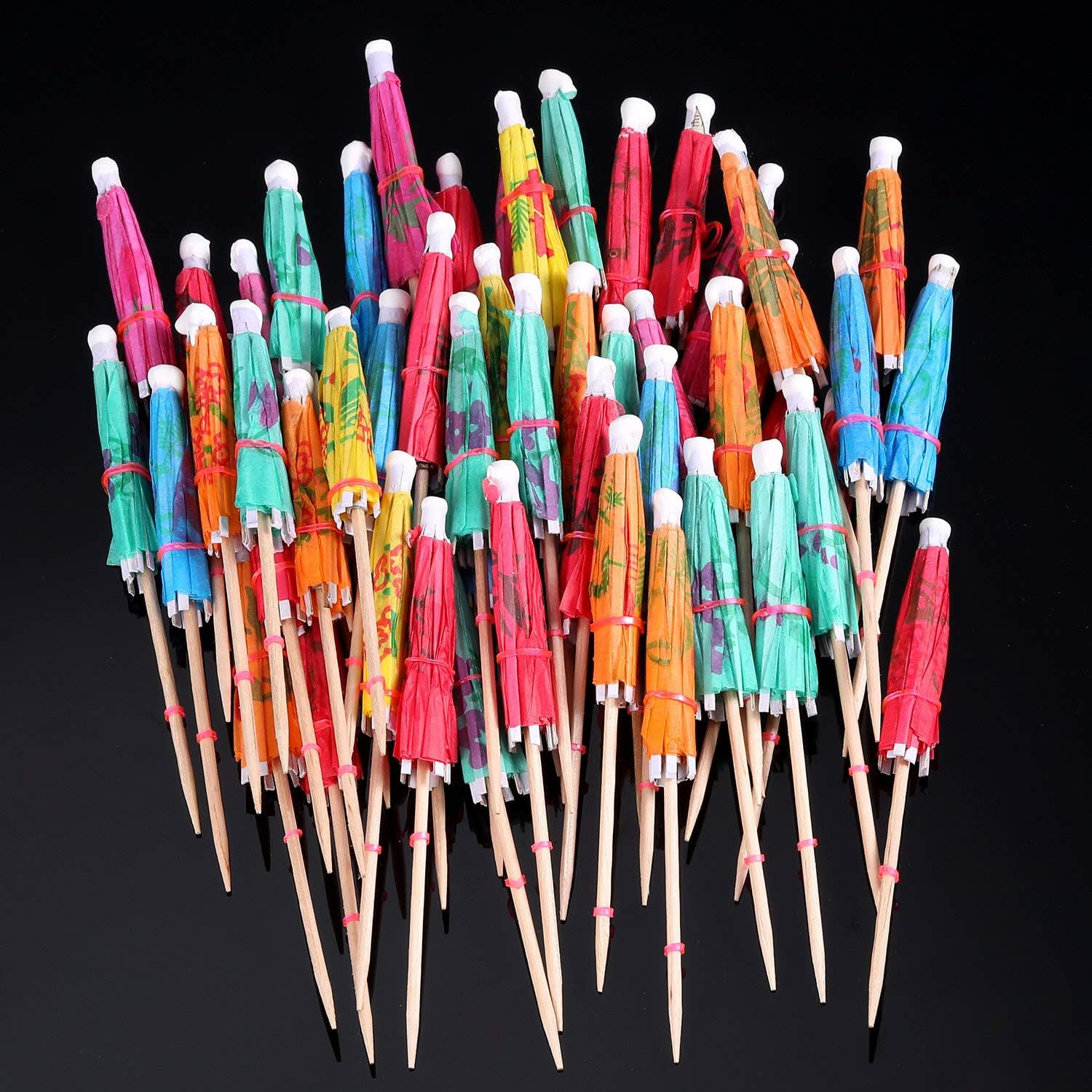 288 Pieces Cocktail Umbrella for Drink Assorted Paper 4 Inch Umbrella Toothpick